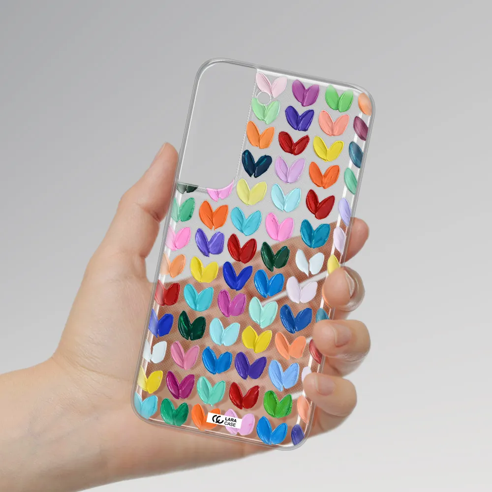 A Close Up Of A Color Palette Samsung S 22 Plus Clear Tpu Case