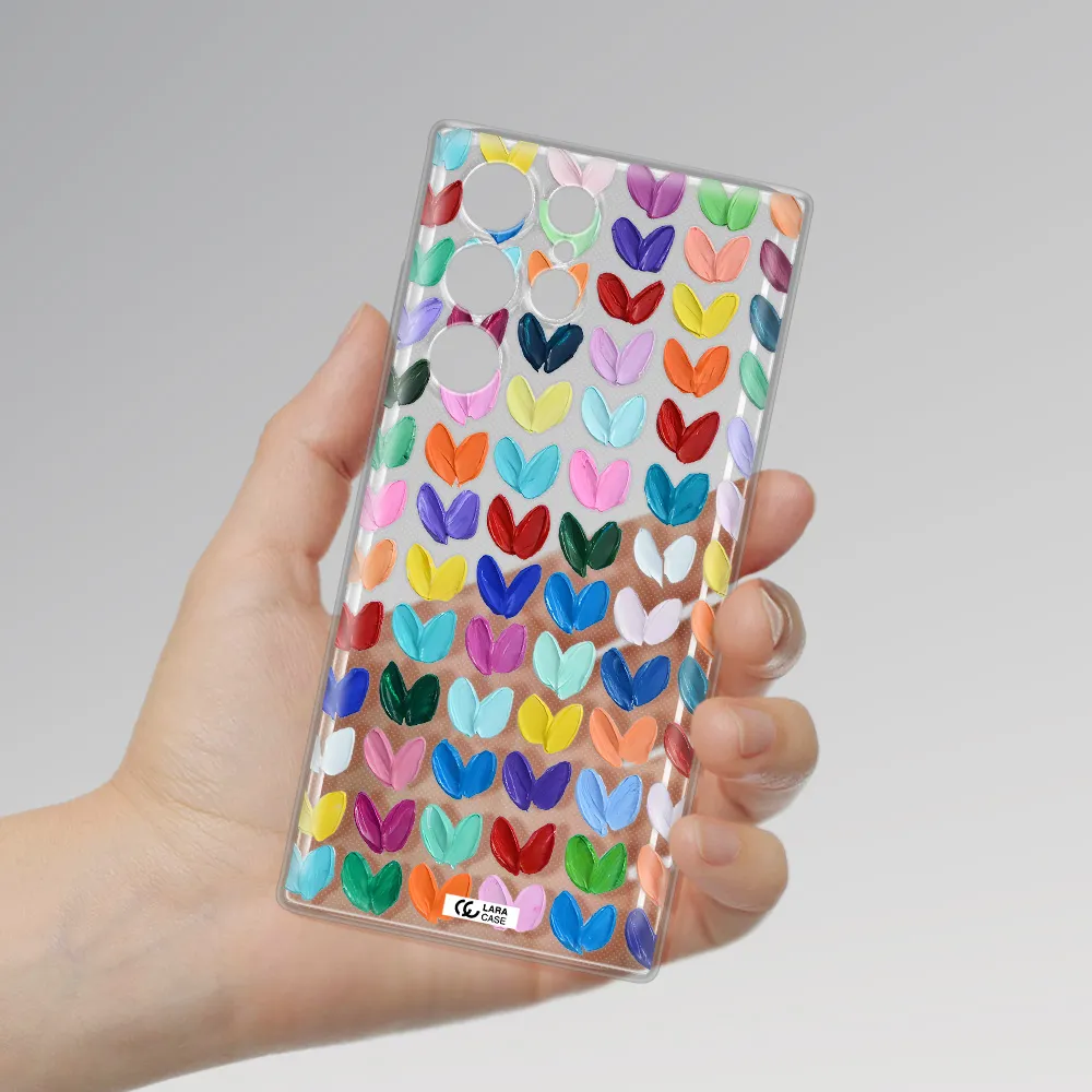 A Close Up Of A Color Palette Samsung S 22 Ultra Clear Tpu Case