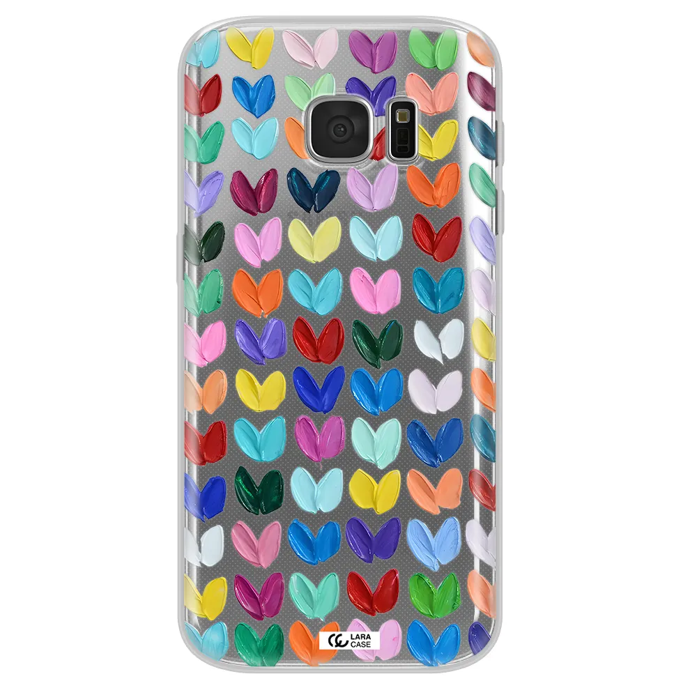 A Close Up Of A Color Palette Samsung S 7 Clear Tpu Case
