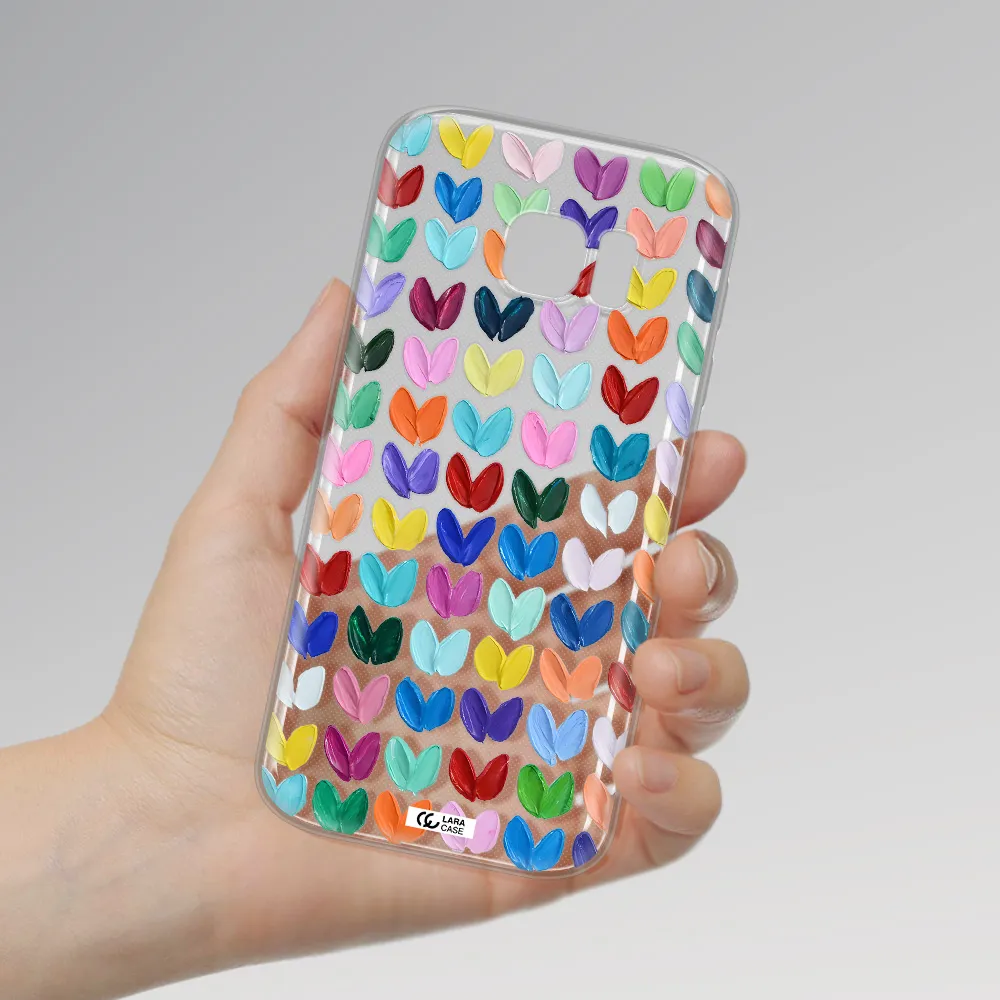 A Close Up Of A Color Palette Samsung S 7 Clear Tpu Case