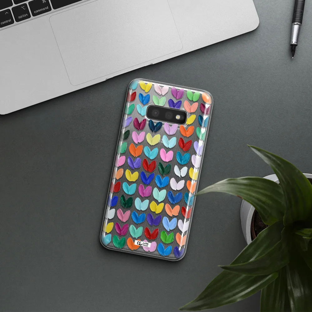 A Close Up Of A Color Palette Samsung S10E Clear Tpu Case