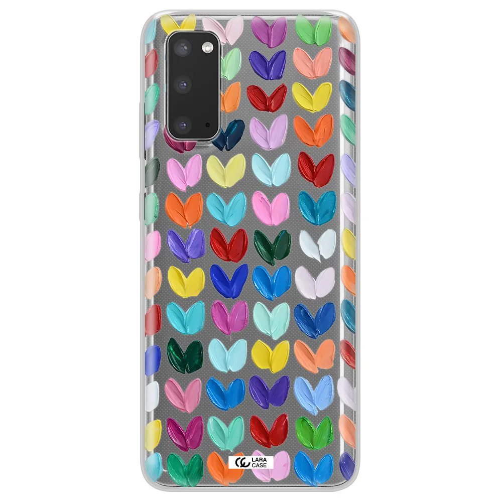 A Close Up Of A Color Palette Samsung S20 Clear Tpu Case