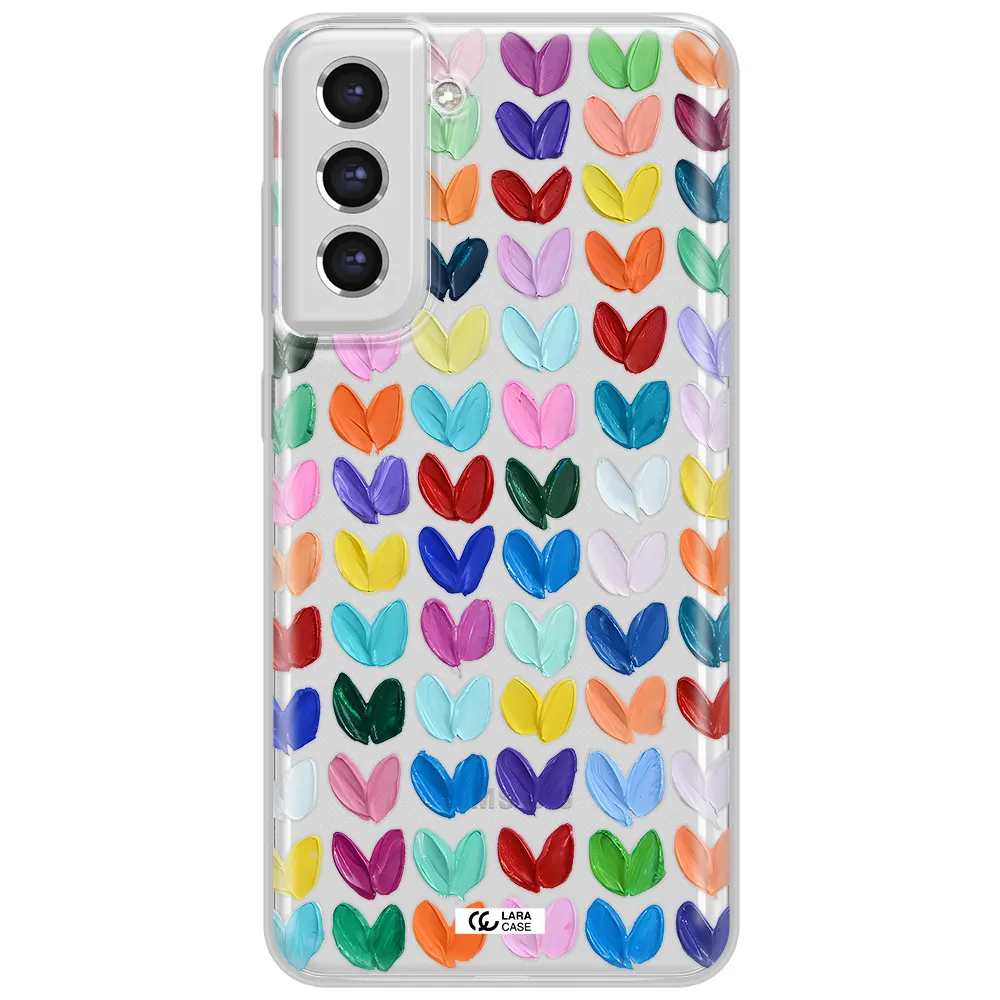 A Close Up Of A Color Palette Samsung S21 Fe Clear Tpu Case