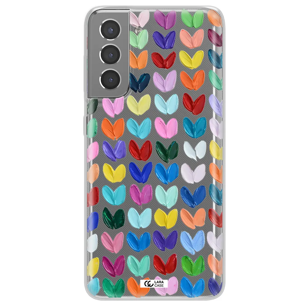 A Close Up Of A Color Palette Samsung S21 Plus Clear Tpu Case