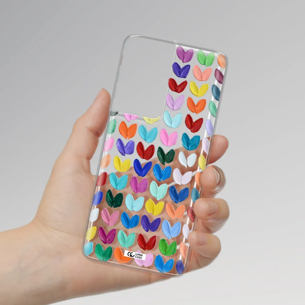 A Close Up Of A Color Palette Samsung S21 Ultra Clear Tpu Case