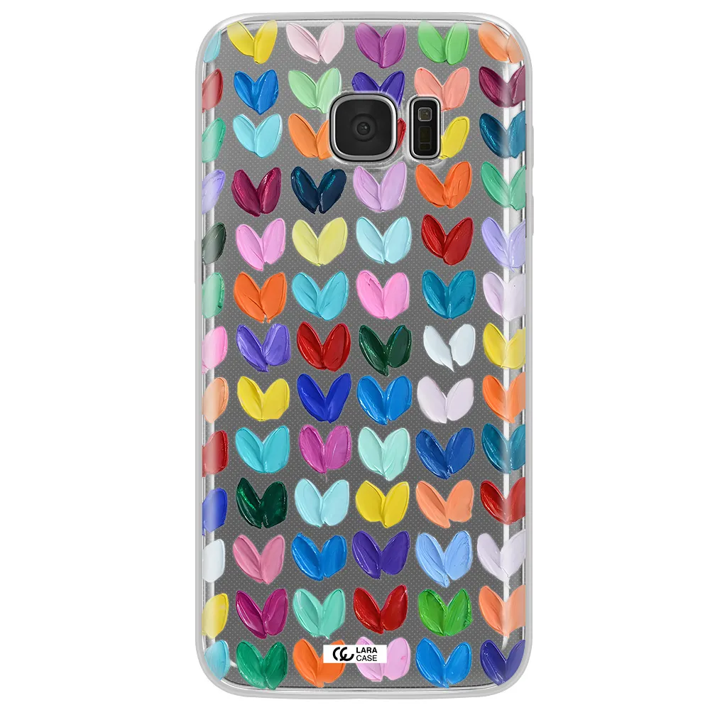 A Close Up Of A Color Palette Samsung S7 Edge Clear Tpu Case