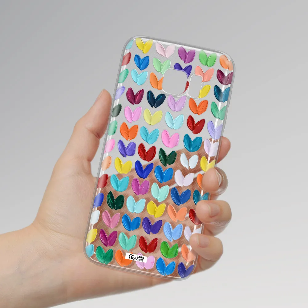 A Close Up Of A Color Palette Samsung S7 Edge Clear Tpu Case