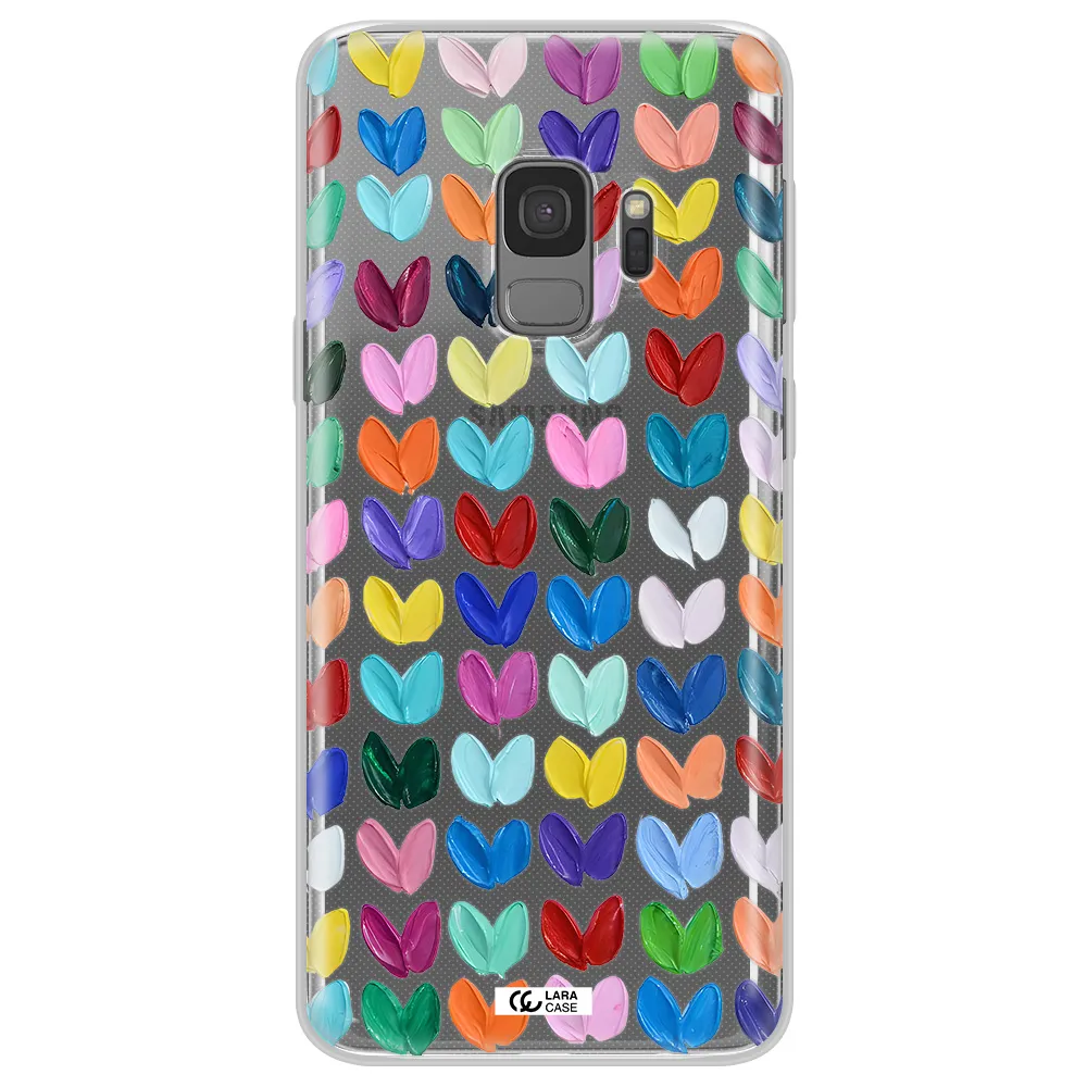 A Close Up Of A Color Palette Samsung S9 Clear Tpu Case