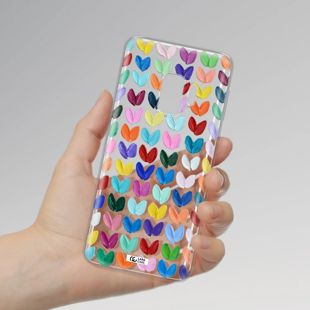 A Close Up Of A Color Palette Samsung S9 Clear Tpu Case