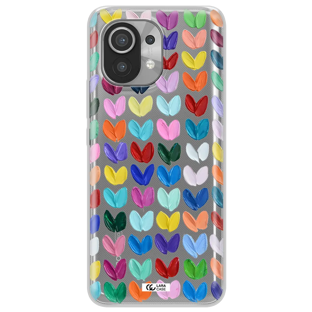 A Close Up Of A Color Palette Xiaomi Mi 11 Clear Tpu Case