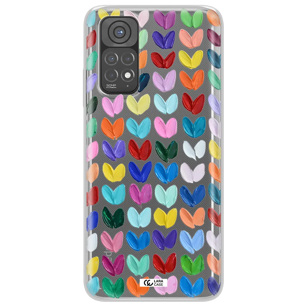 A Close Up Of A Color Palette Xiaomi Redmi Note 11 Clear Tpu Case