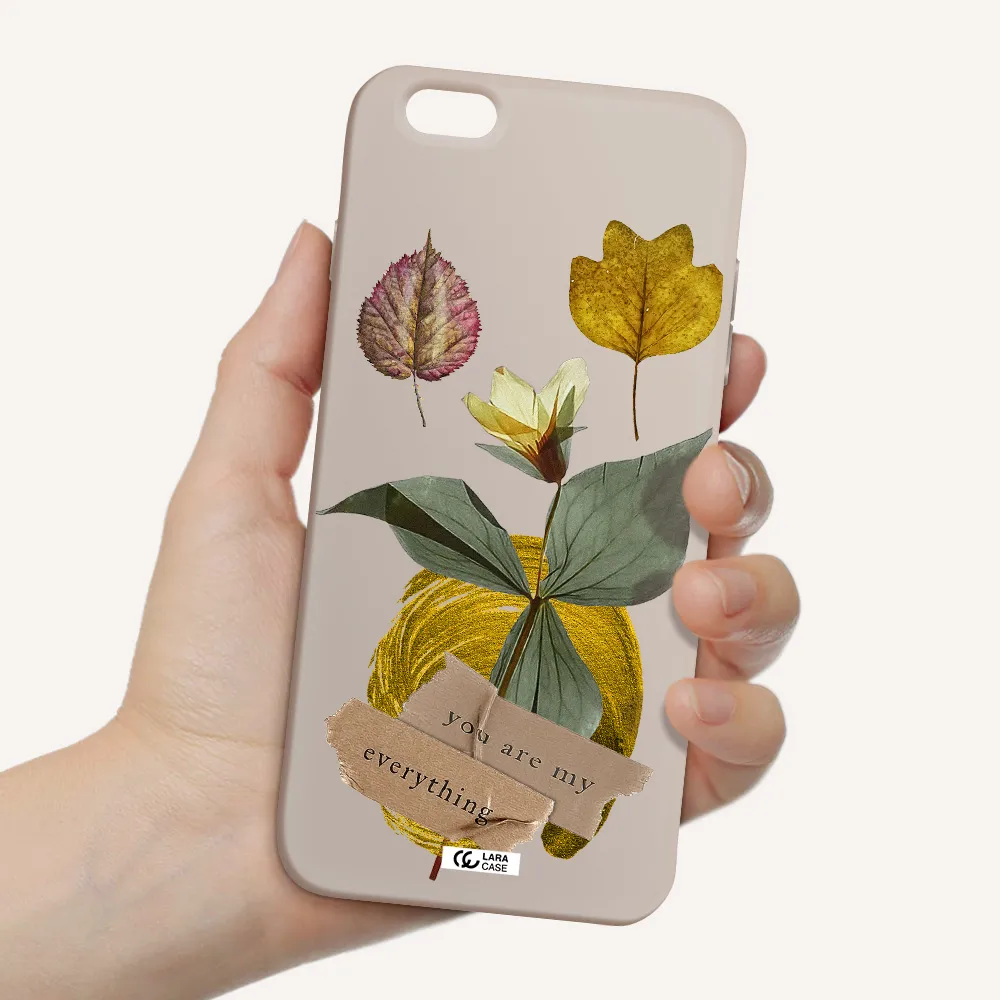 a flower with leaves and a box Apple iPhone 6 s plus Silicone Stone Case