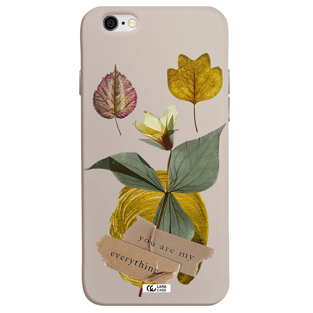 a flower with leaves and a box Apple iPhone 6 Silicone Stone Case