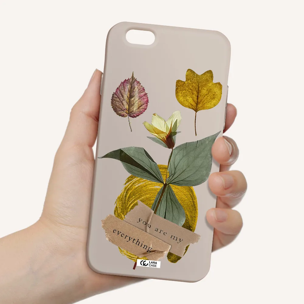 a flower with leaves and a box Apple iPhone 6 Silicone Stone Case