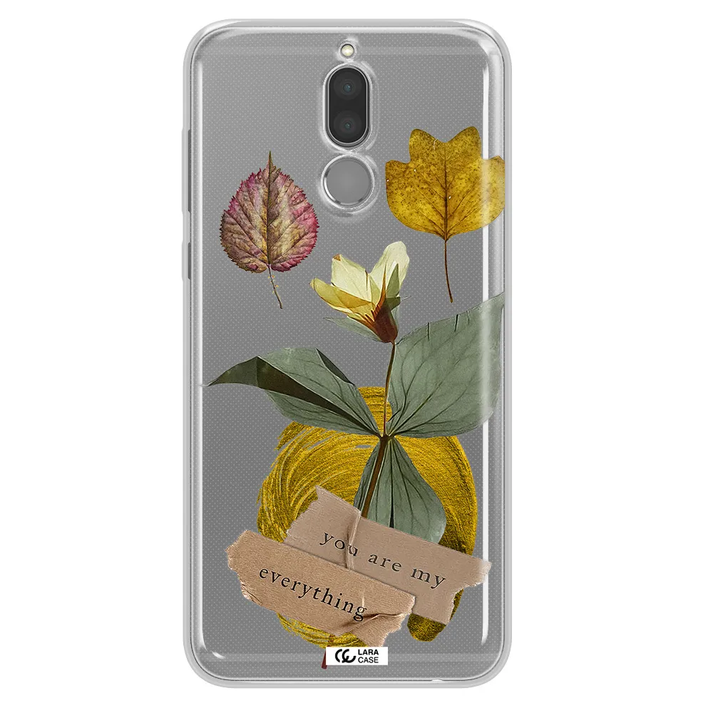 A Flower With Leaves And A Box Huawei Mate 10 Lite Clear Tpu Case