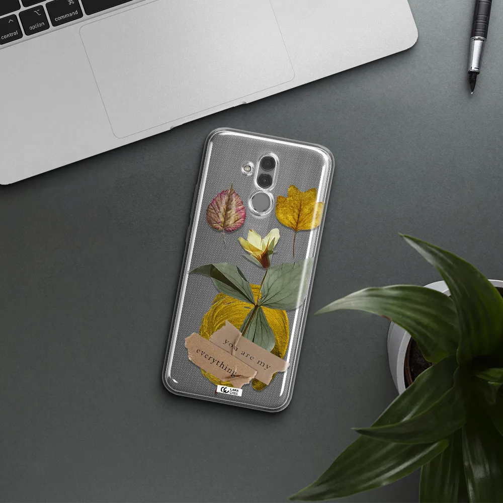 A Flower With Leaves And A Box Huawei Mate 20 Lite Clear Tpu Case
