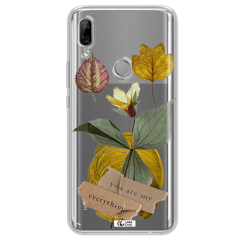 A Flower With Leaves And A Box Huawei P Smart Z Clear Tpu Case