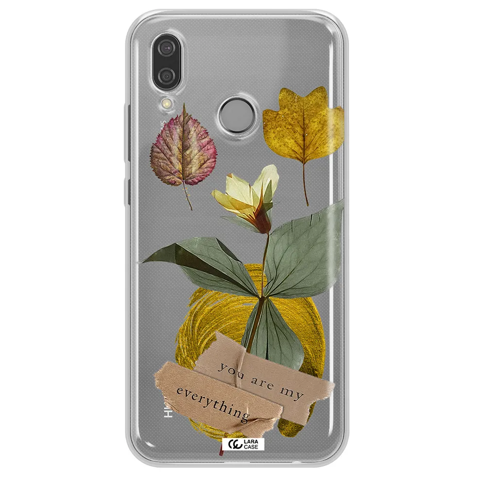 A Flower With Leaves And A Box Huawei P20 Lite Clear Tpu Case