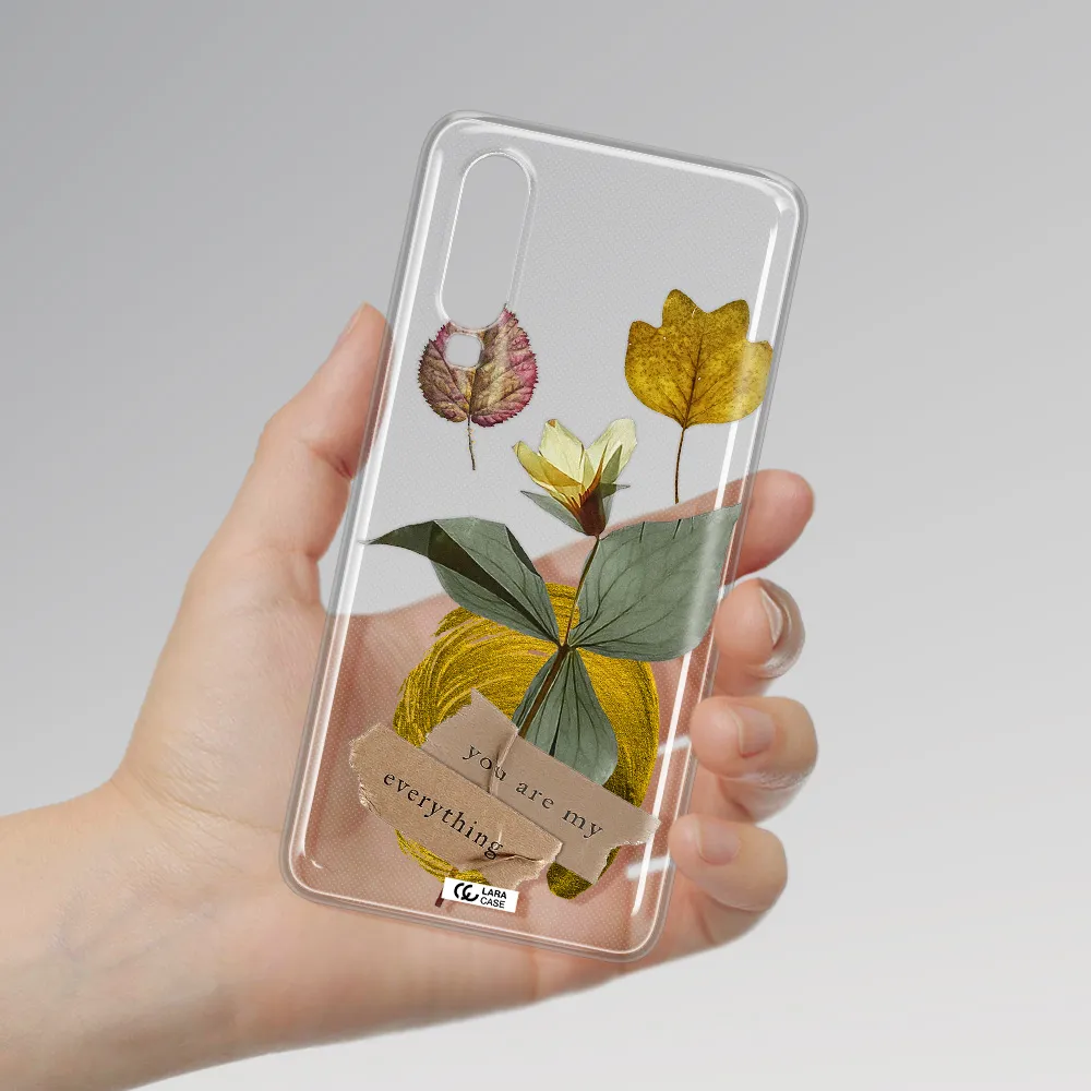 A Flower With Leaves And A Box Huawei P30 Clear Tpu Case