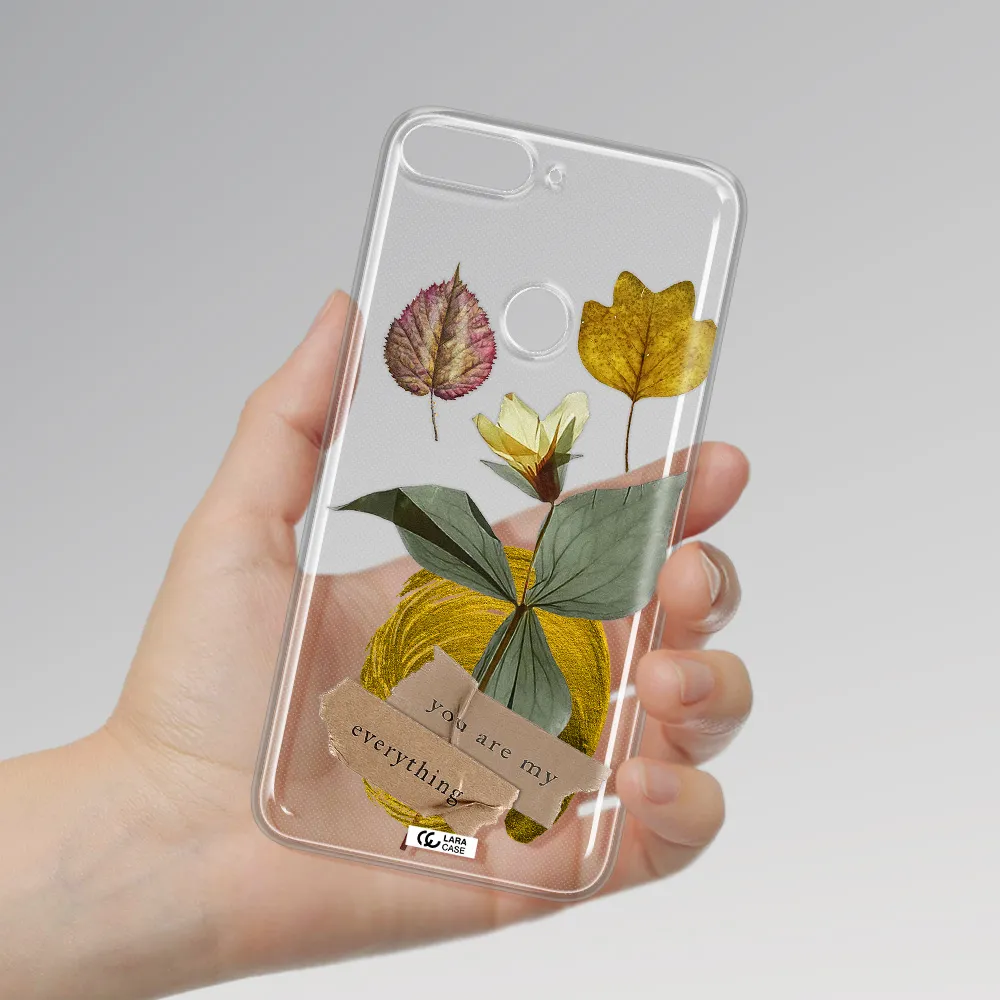 A Flower With Leaves And A Box Huawei Y7 Prime 2018 Clear Tpu Case