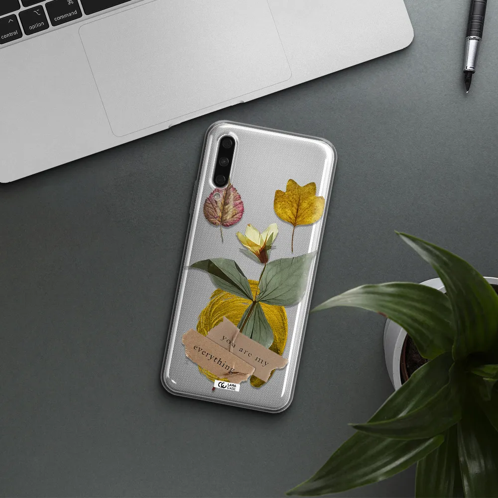A Flower With Leaves And A Box Huawei Y9S Clear Tpu Case