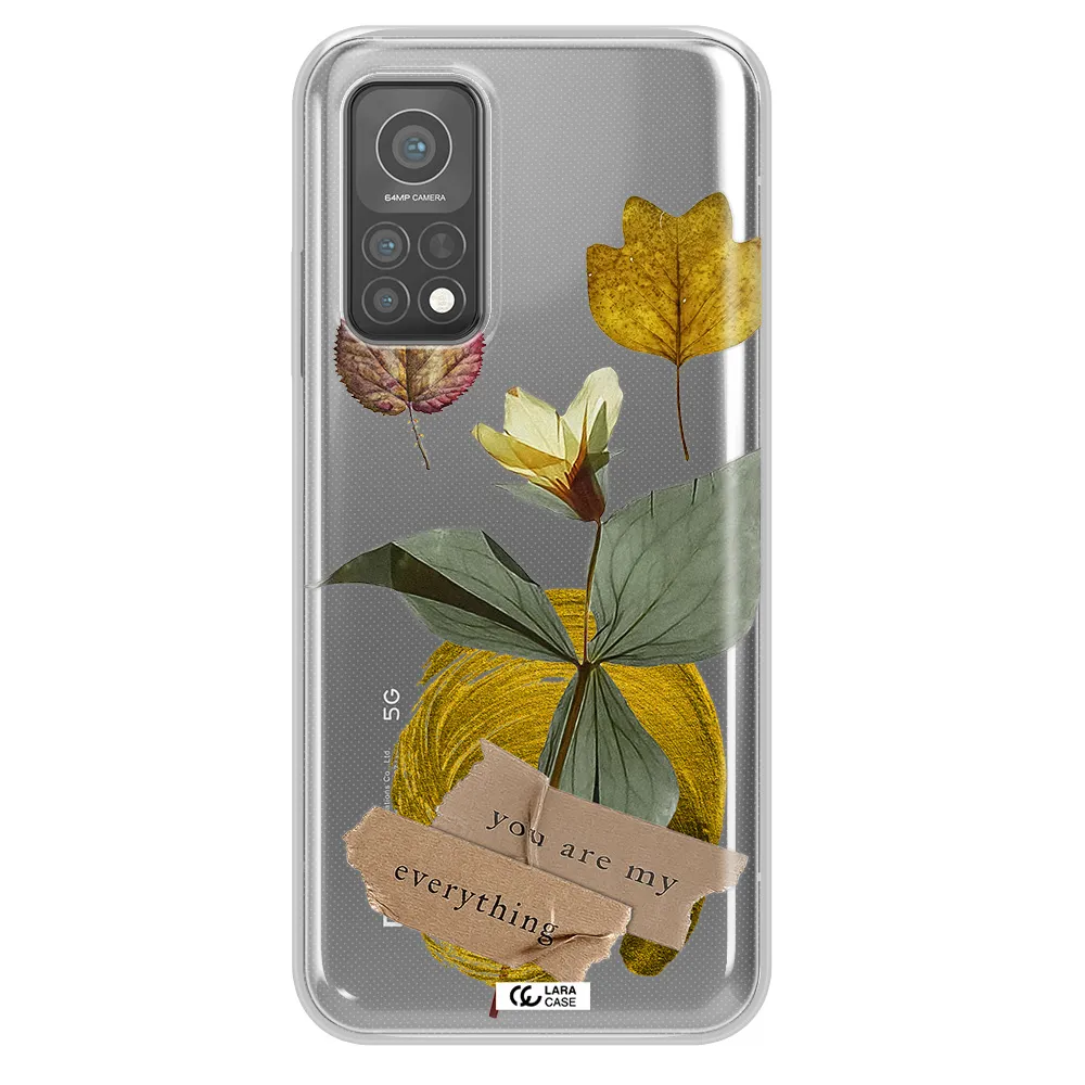 A Flower With Leaves And A Box Xiaomi Mi 10 T Pro Clear Tpu Case