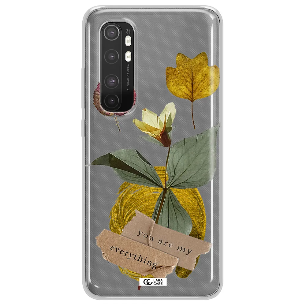 A Flower With Leaves And A Box Xiaomi Mi Note 10 Lite Clear Tpu Case