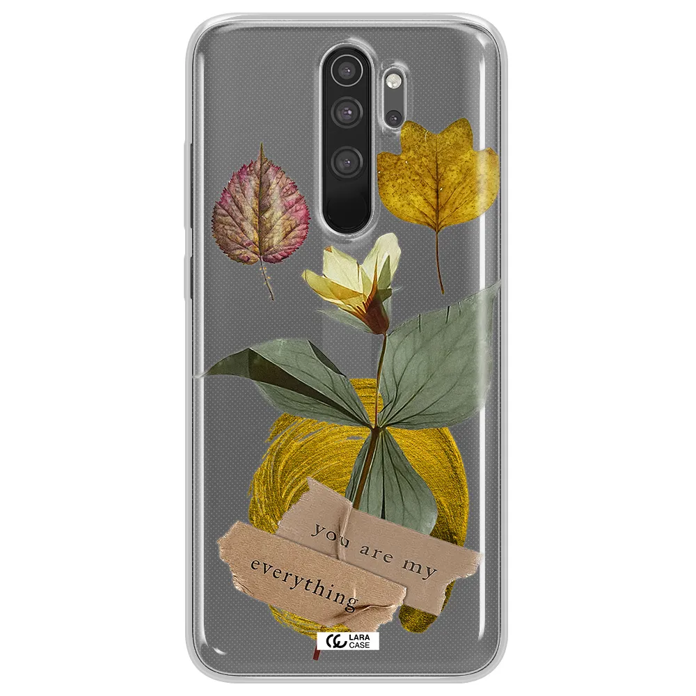 A Flower With Leaves And A Box Xiaomi Note 8 Pro Clear Tpu Case