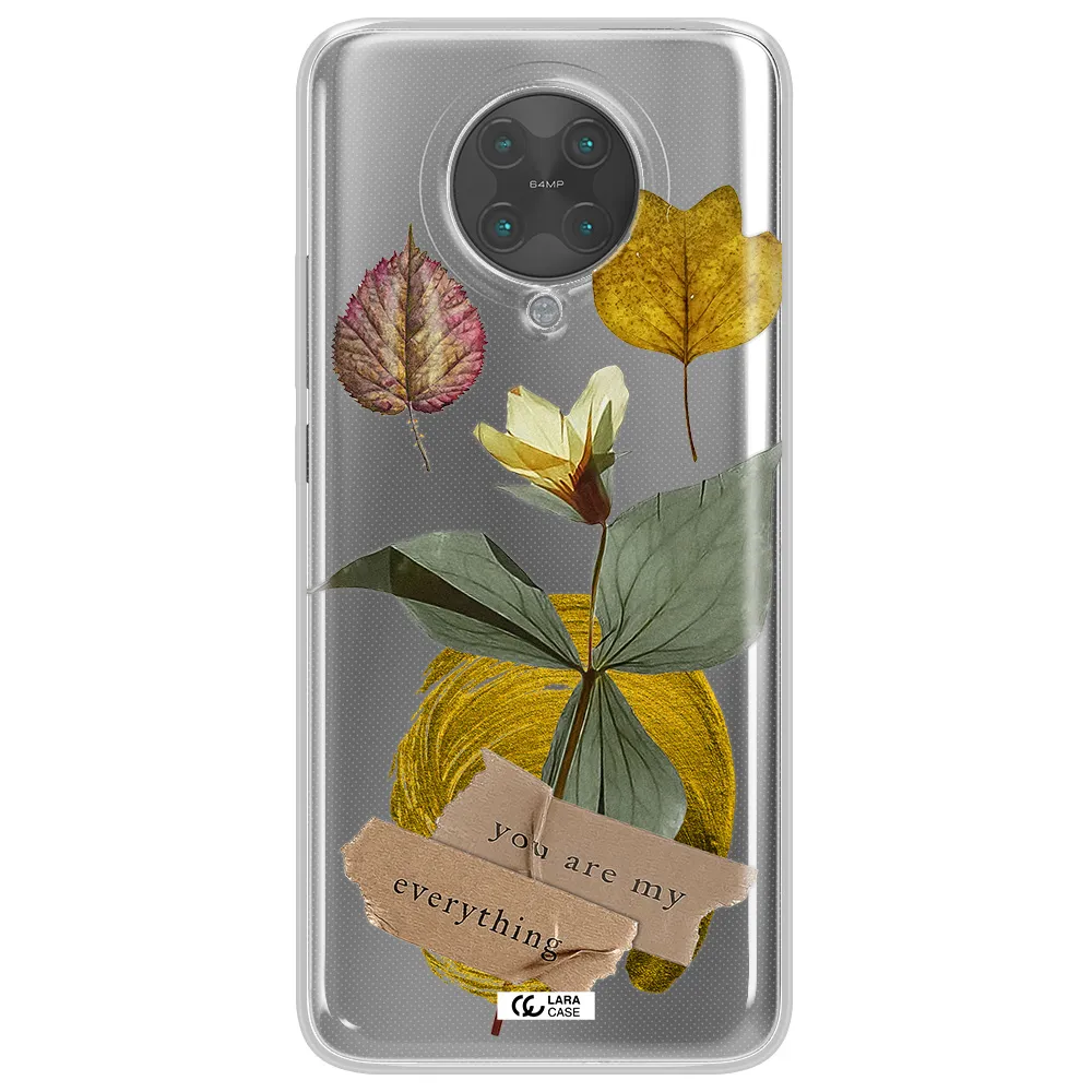 A Flower With Leaves And A Box Xiaomi Poco F2 Pro Clear Tpu Case