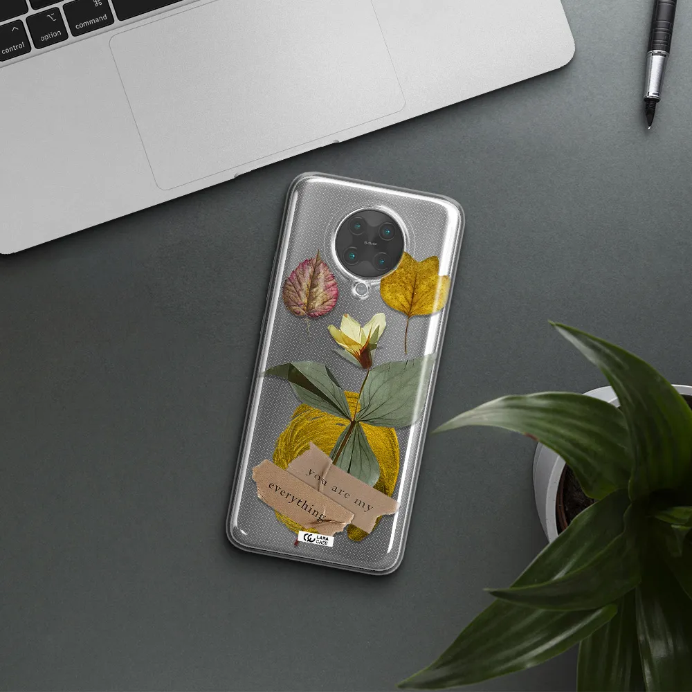 A Flower With Leaves And A Box Xiaomi Poco F2 Pro Clear Tpu Case