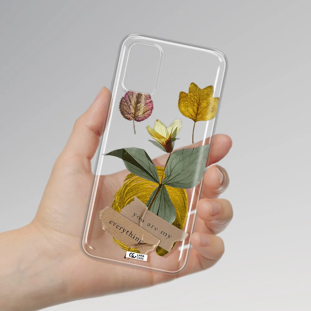 A Flower With Leaves And A Box Xiaomi Poco M3 Clear Tpu Case