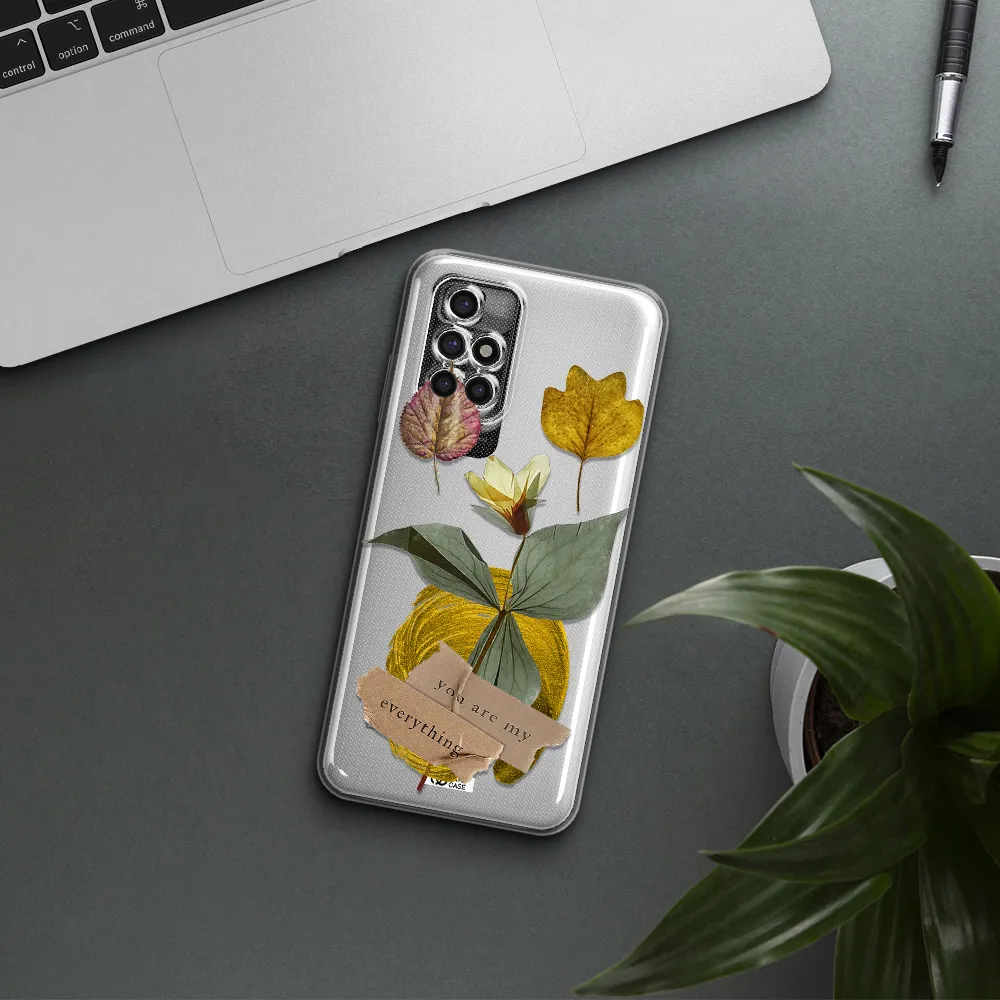 A Flower With Leaves And A Box Xiaomi Redmi 10 Clear Tpu Case