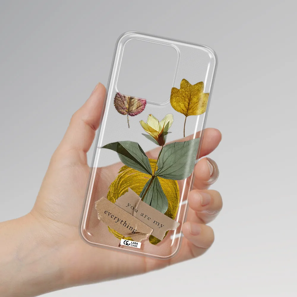 A Flower With Leaves And A Box Xiaomi Redmi 10A Clear Tpu Case