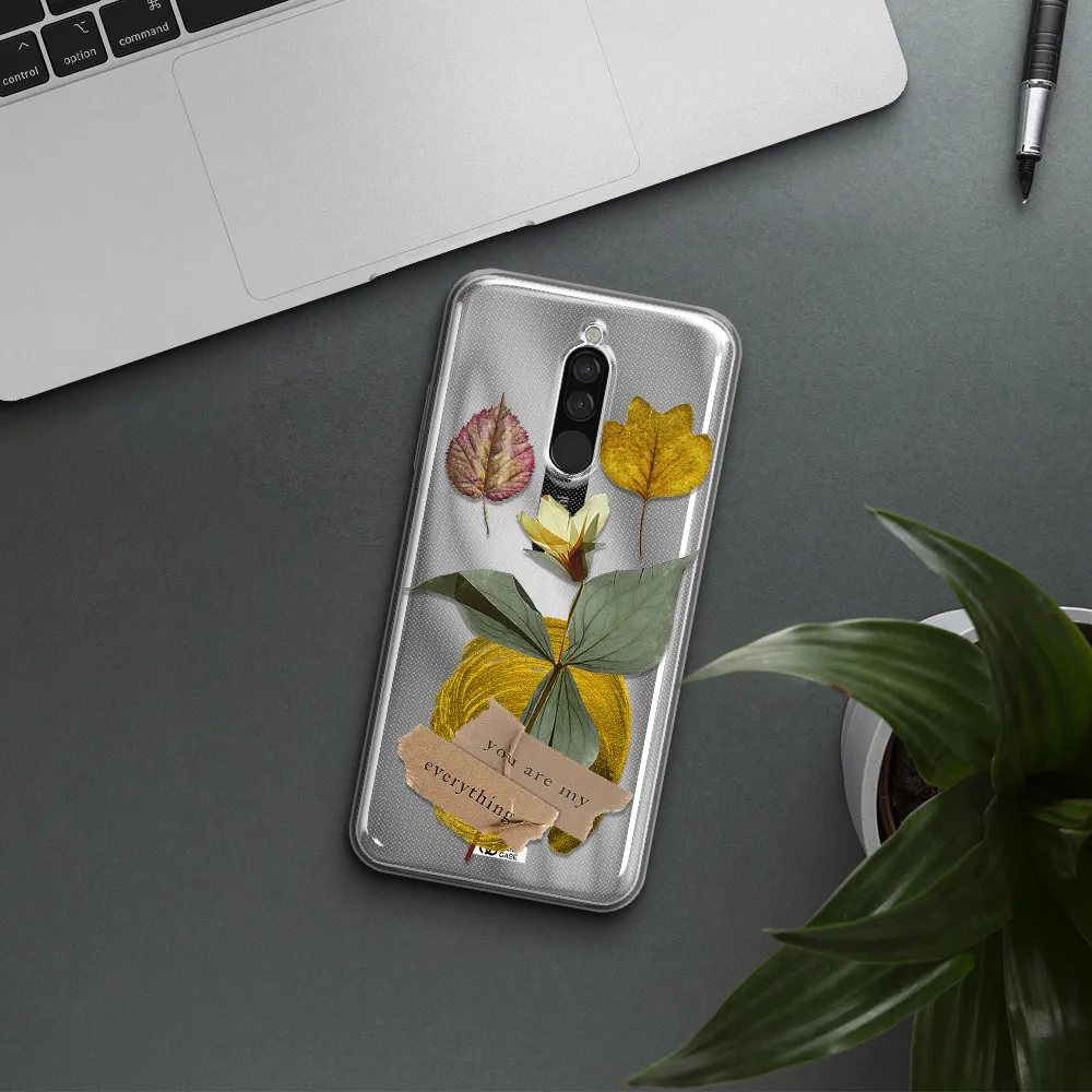 A Flower With Leaves And A Box Xiaomi Redmi 8 Clear Tpu Case