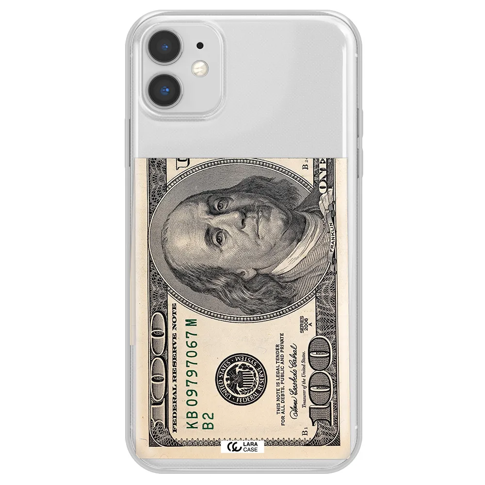 A Close-Up Of A Money Bill Apple Iphone 11 Clear Tpu Case