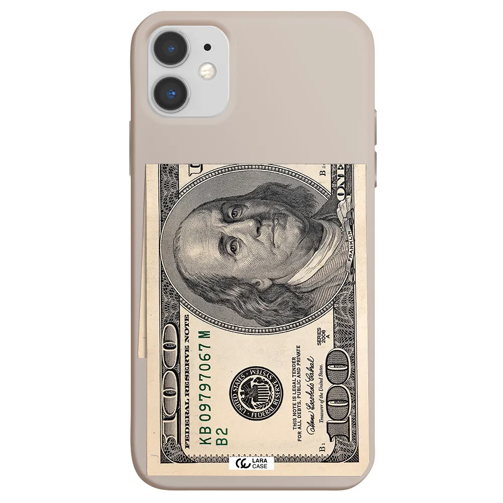 a close-up of a money bill Apple iPhone 11 Silicone Stone Case