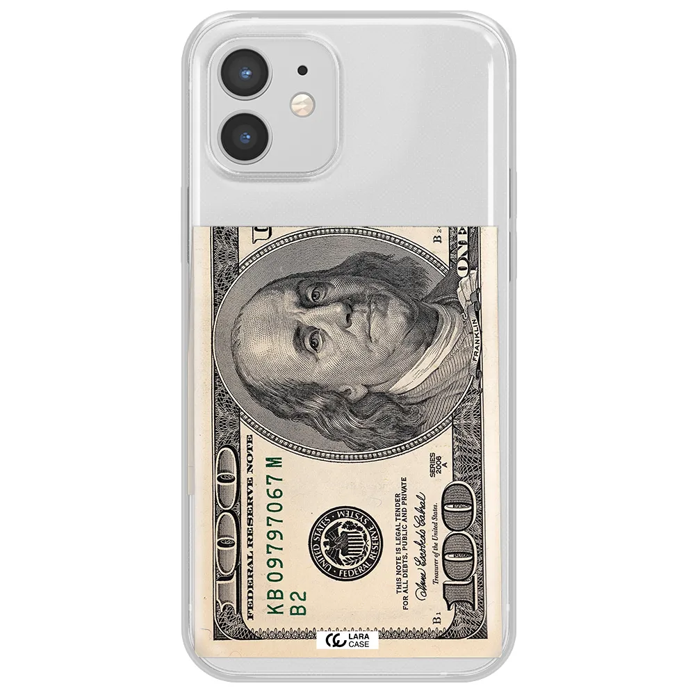 A Close-Up Of A Money Bill Apple Iphone 12 Mini Clear Tpu Case