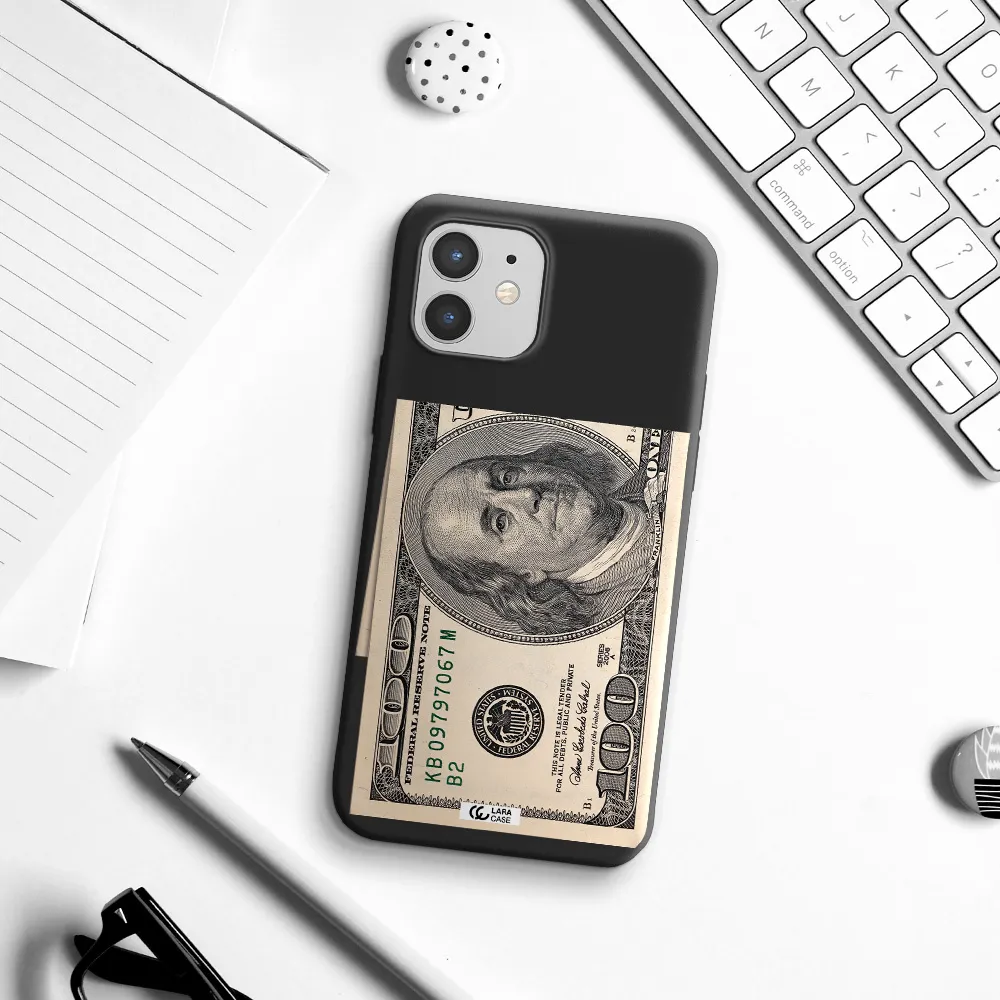 a close-up of a money bill Apple iPhone 12 mini Silicone black Case
