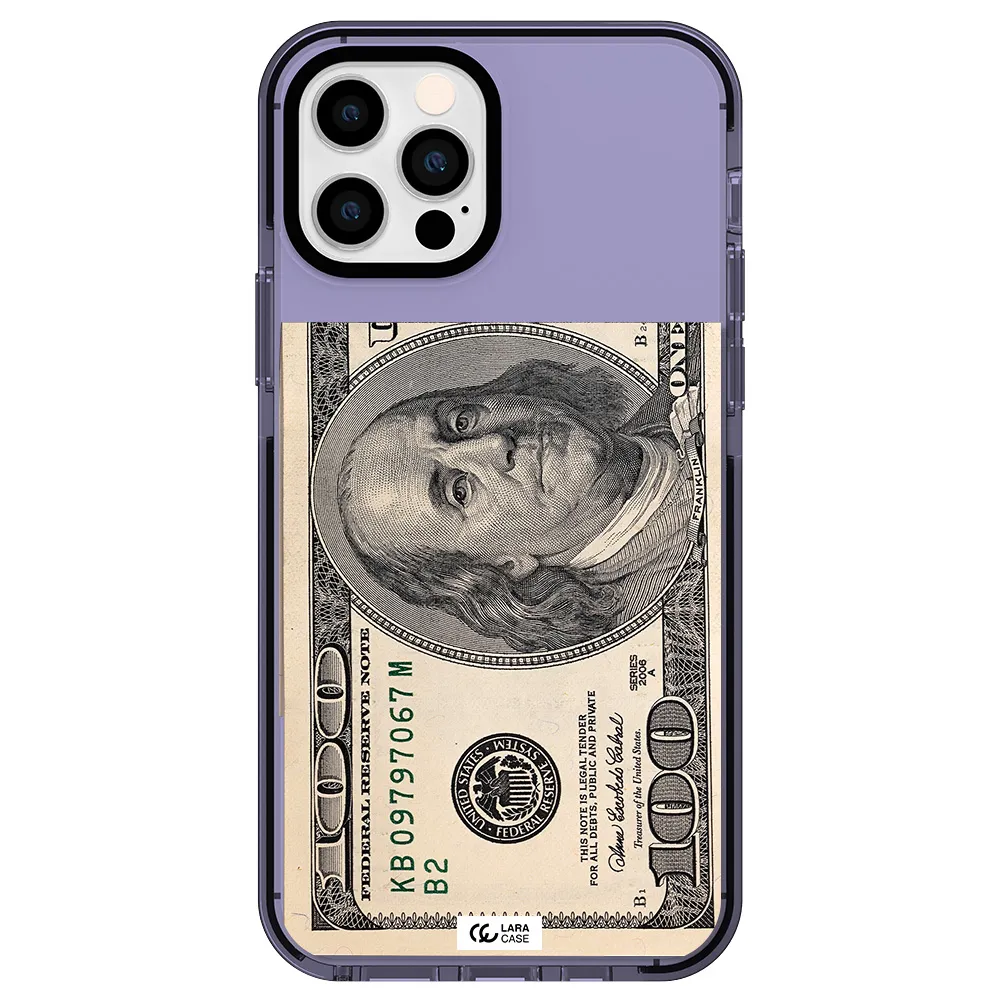 a close-up of a money bill Apple iPhone 12 pro impact Lilac Case