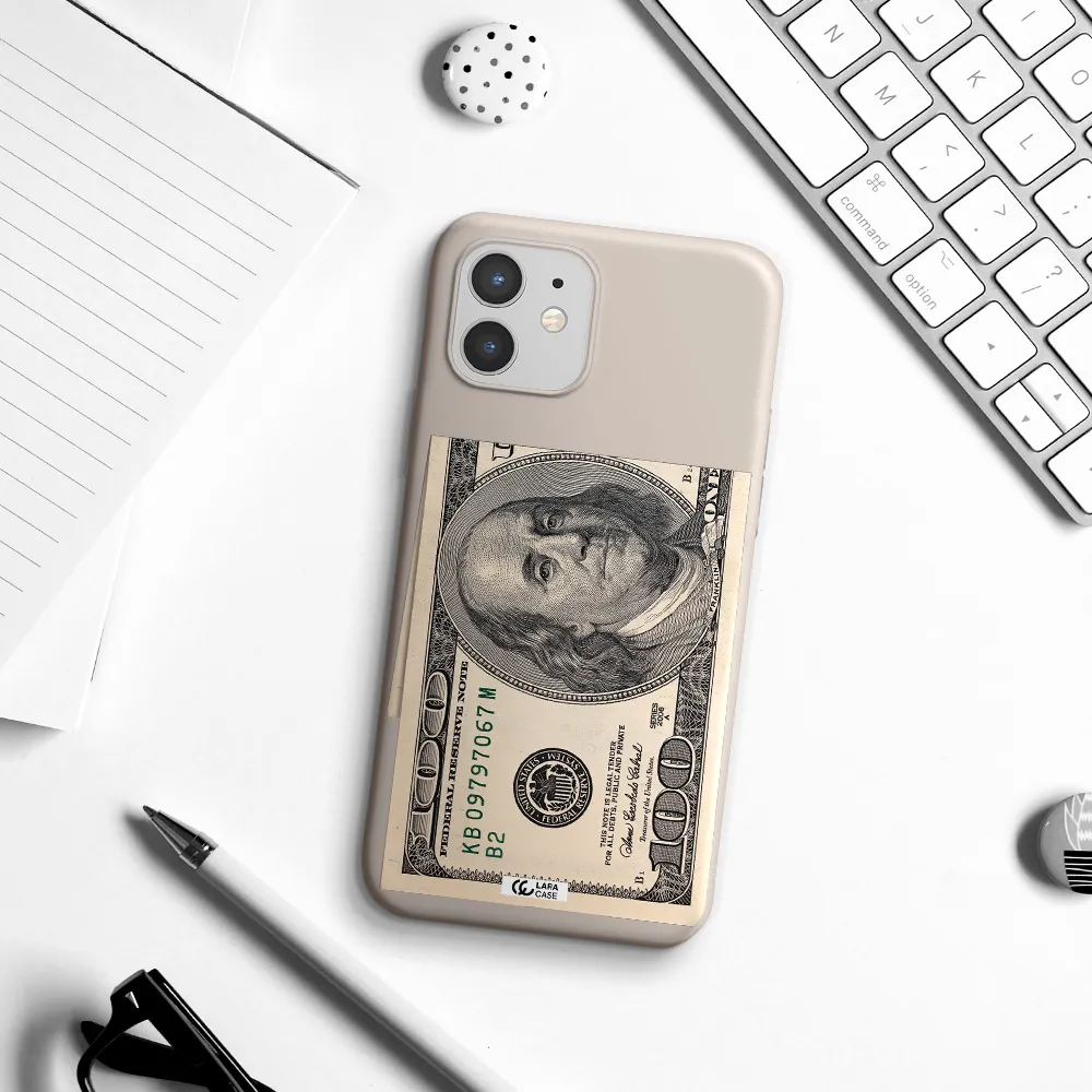 a close-up of a money bill Apple iPhone 12 Silicone Stone Case