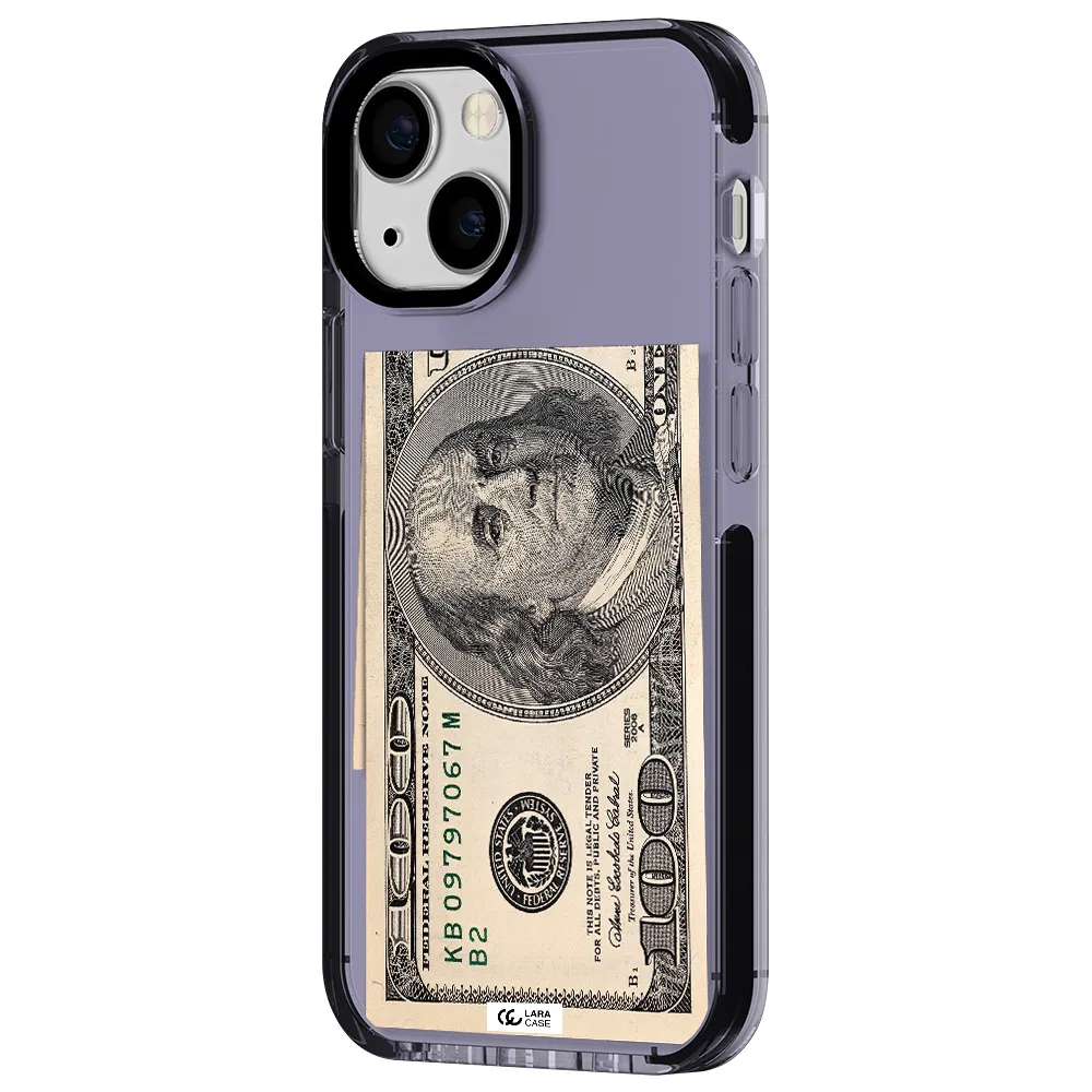 a close-up of a money bill Apple iPhone 13 mini impact Lilac Case