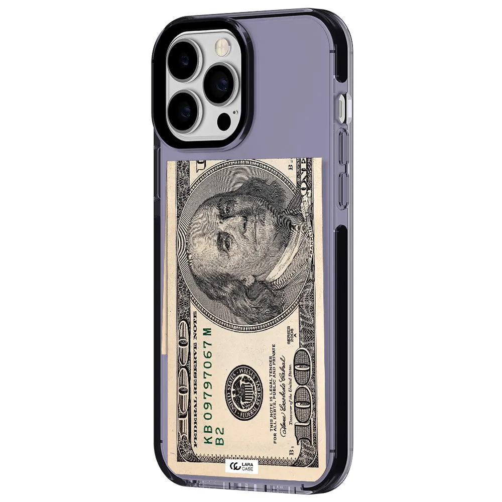 a close-up of a money bill Apple iPhone 13 Pro Max impact Lilac Case