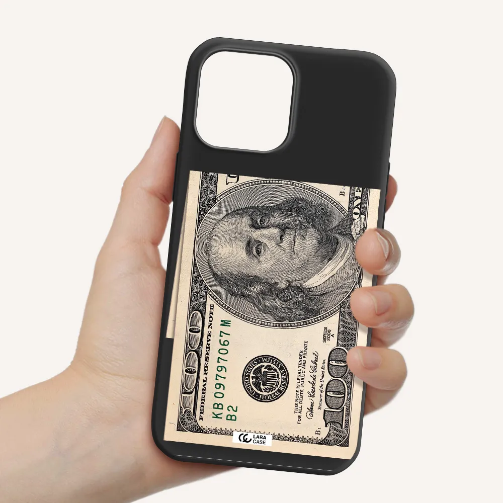 a close-up of a money bill Apple iPhone 13 Pro Silicone black Case