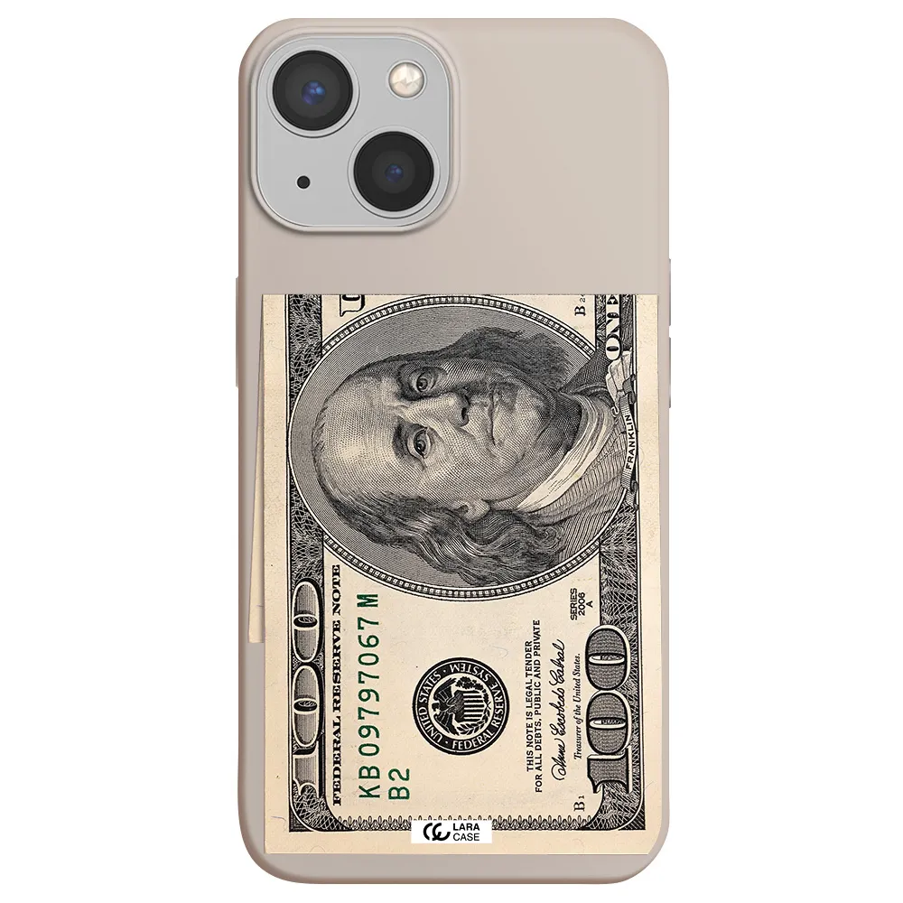 a close-up of a money bill Apple iPhone 13 Silicone Stone Case