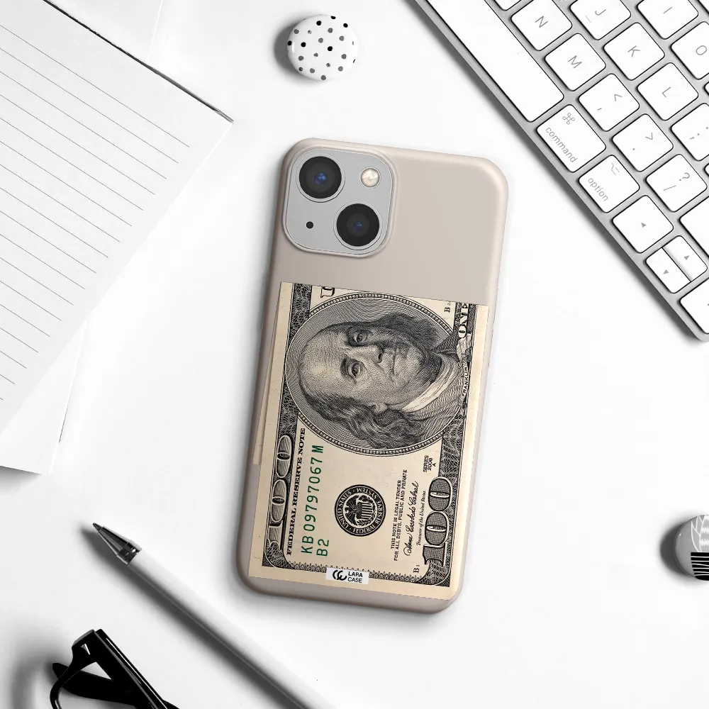 a close-up of a money bill Apple iPhone 13 Silicone Stone Case