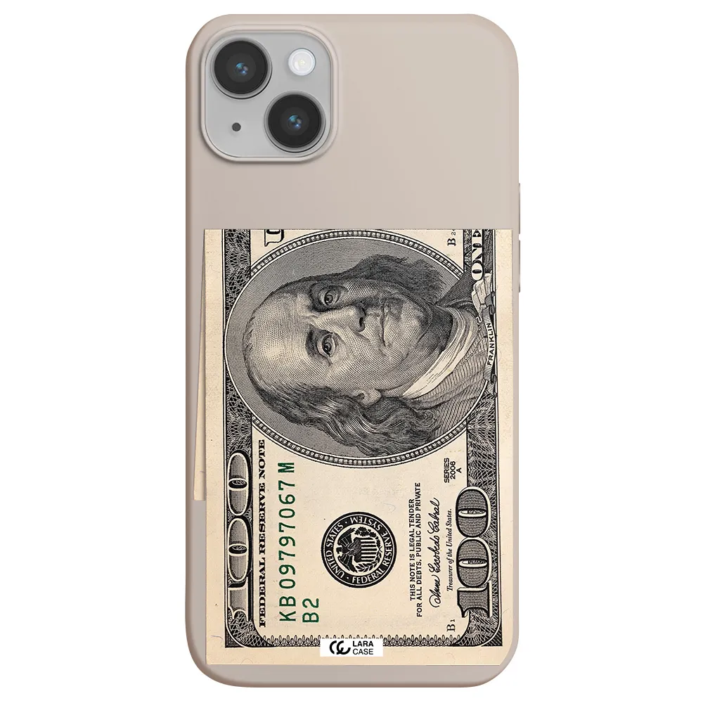 a close-up of a money bill Apple iPhone 14 plus Silicone Stone Case