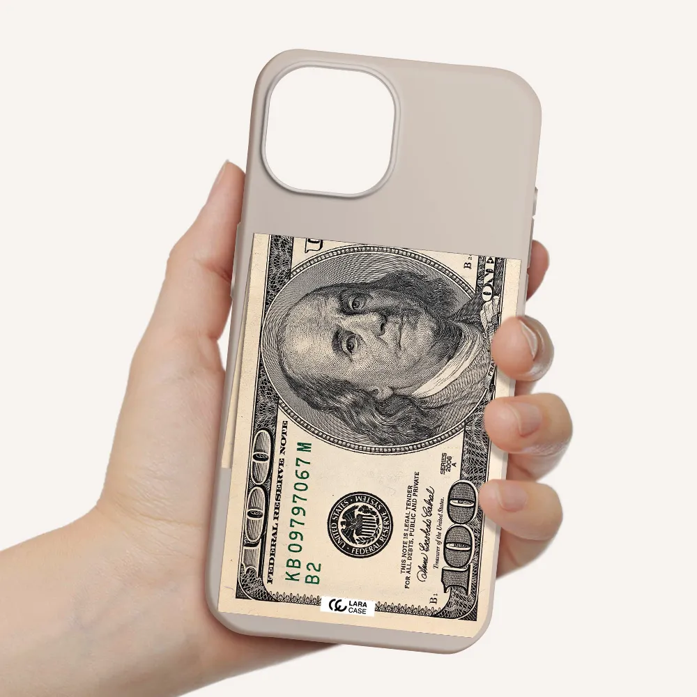 a close-up of a money bill Apple iPhone 15 Silicone Stone Case