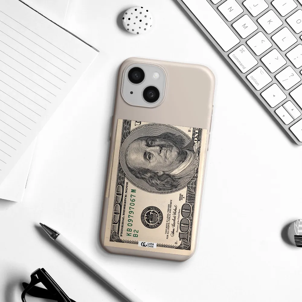 a close-up of a money bill Apple iPhone 15 Silicone Stone Case