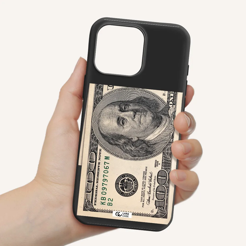 A Close-Up Of A Money Bill Apple Iphone 16 Pro Max Silicone Black Case