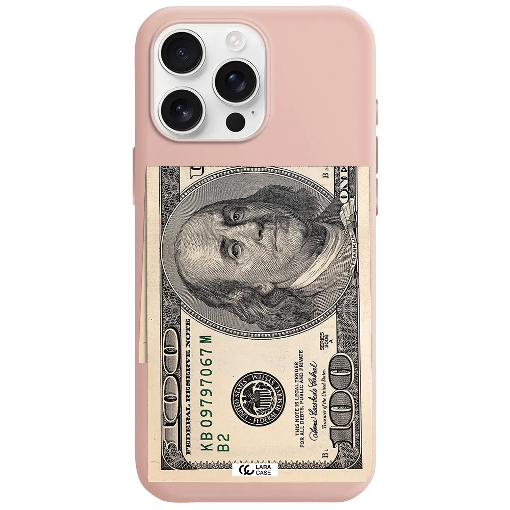 A Close-Up Of A Money Bill Apple Iphone 16 Pro Max Silicone Pastel Pink Case
